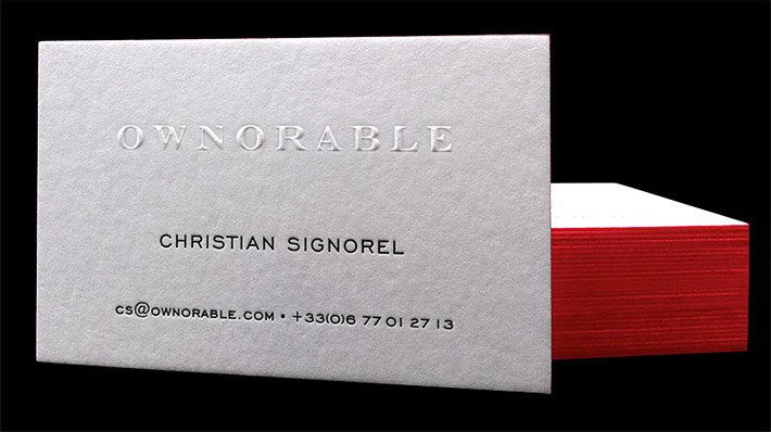 Cool Letterpress Business Card - Ownorable
