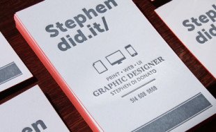 Cool Letterpress Business Card – Stephen Di Donato