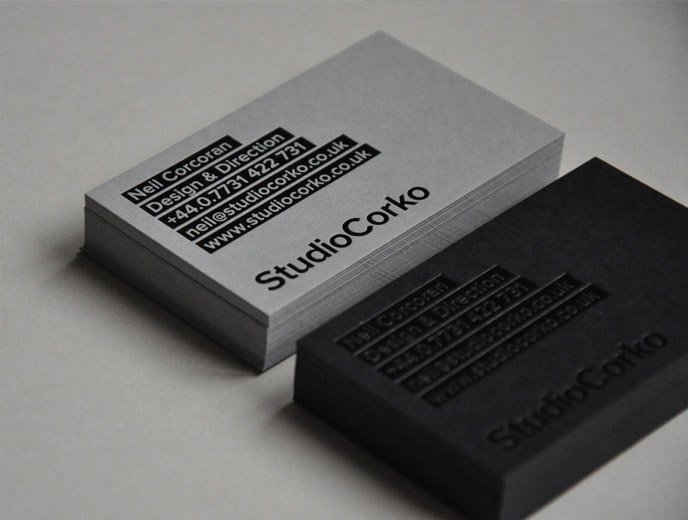 Cool Letterpress Business Card - StudioCorko
