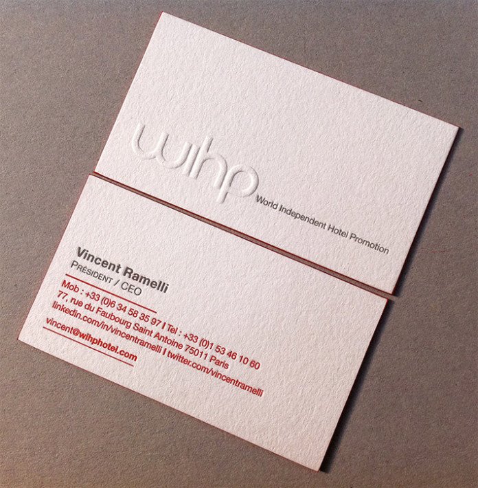 Cool Letterpress Business Card - Wihp