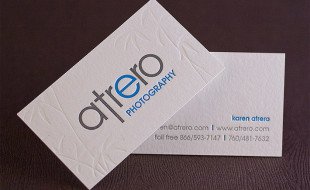 Great Letterpress Business Card - Atrero Photography