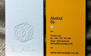 Creative Letterpress Business Card - La Moulade
