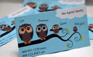 Cute Business Card - Owl Family