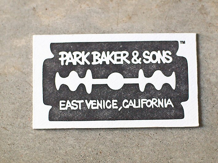 Letterpressed Business Cards - Park Baker & Sons
