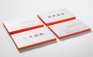 Minimalistic Letterpress Business Card - KPDO