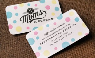 Rounded Business Card - Moms Icecream