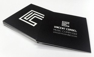 Square Letterpress Business Card - Vincent Cordel