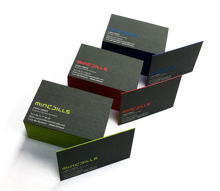 Unique Letterpress Business Card - MindPills