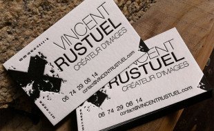 Unique Letterpress Business Card - Vincent Rustuel