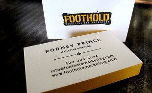 Cool Letterpress Business Card - FootHold