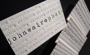 Cool Letterpress Business Card – John Waire