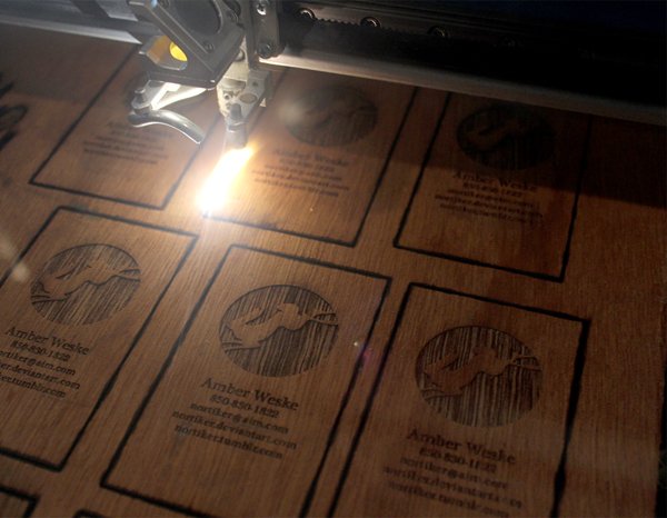 Laser Cut Business Cards - Amber Weske