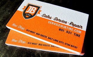Cool Letterpress Business Card - JB Tire