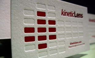 Cool Letterpress Business Card - Kinetic Lens