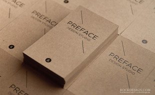 Minimalistic Letterpress Business Cards - Preface