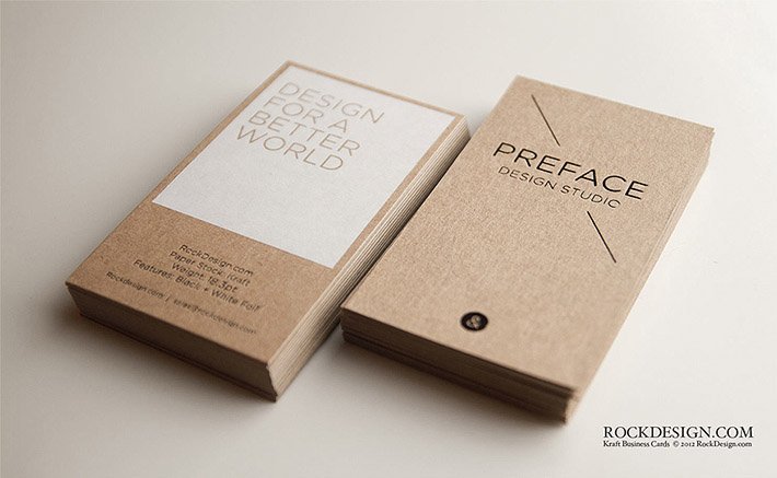 Minimalistic Letterpress Business Cards - Preface