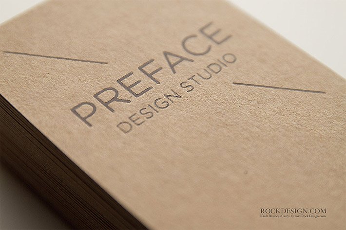 Minimalistic Letterpress Business Cards - Preface
