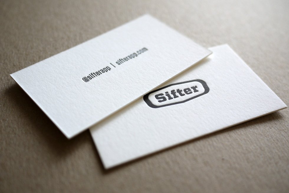 Sifter Letterpress Business Cards