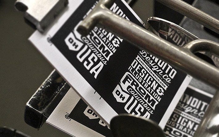 Unique Letterpress Business Card - BanditoDesignCo
