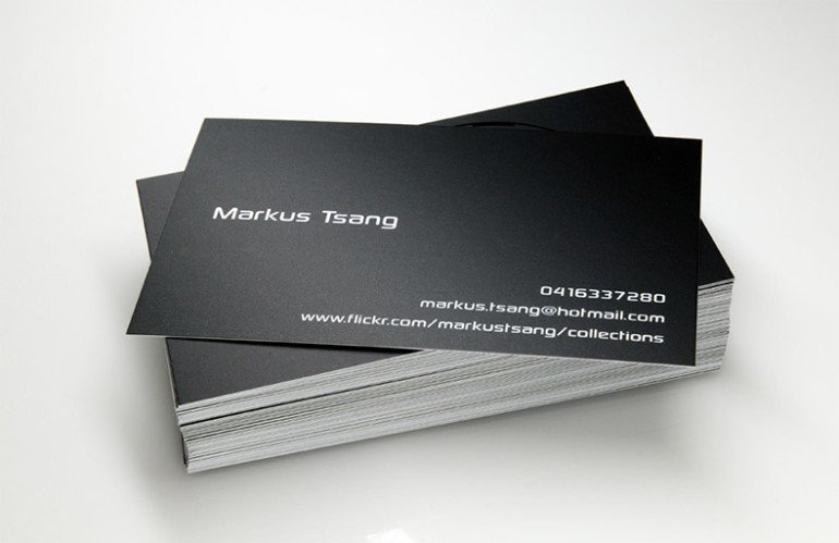 Cool Spot UV Business Cards - Markus Tsang