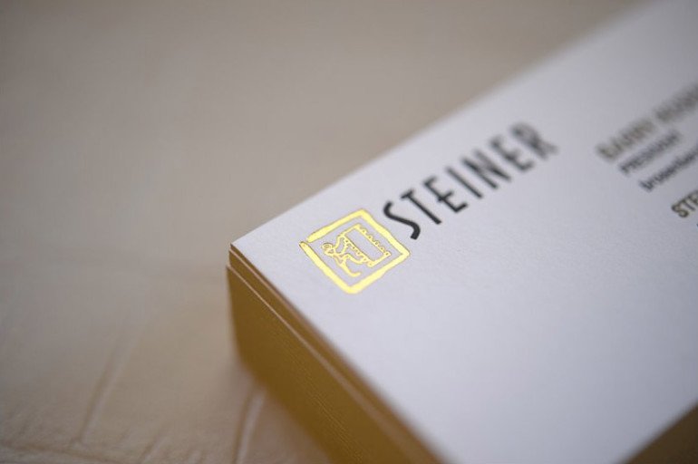 Letterpress Business Card with Painted Edges - Steiner