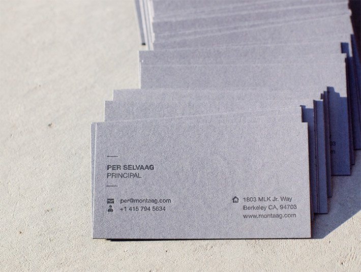 Cool Letterpress Business Card - Montaag