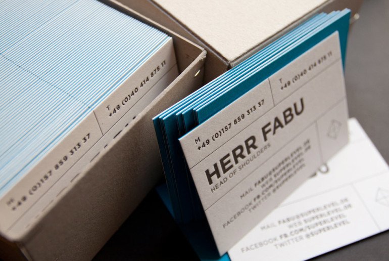 Letterpress Business Cards - Herr Fabu