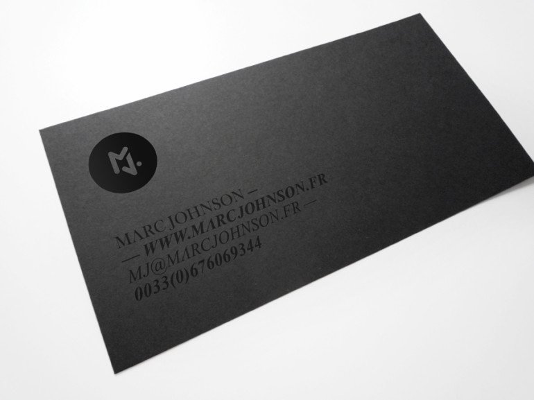 Cool Dark Business Cards - Marc Johnson