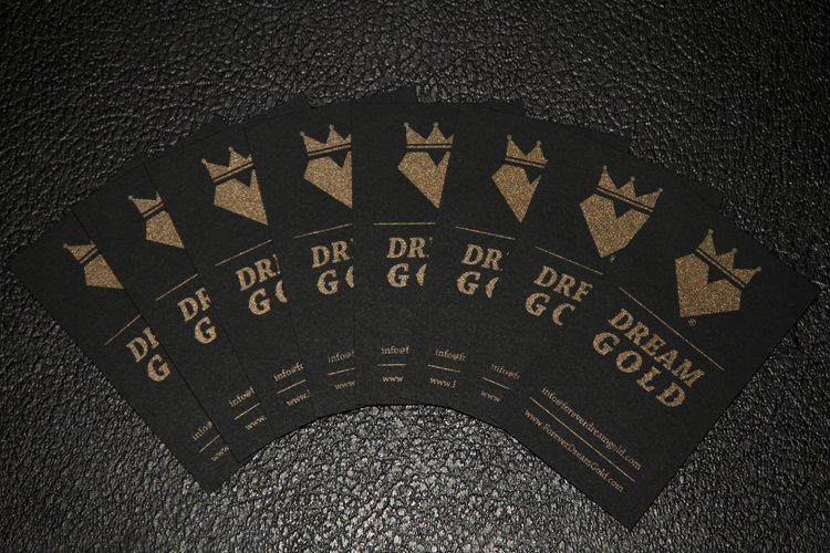 Cool Gold Ink Business Cards - Dream Gold