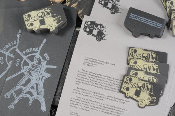Cool Letterpress Business Cards - Go Press Go 2