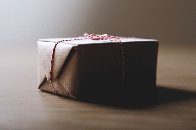 Letterpress Business Cards for a Wedding Photographer packaged