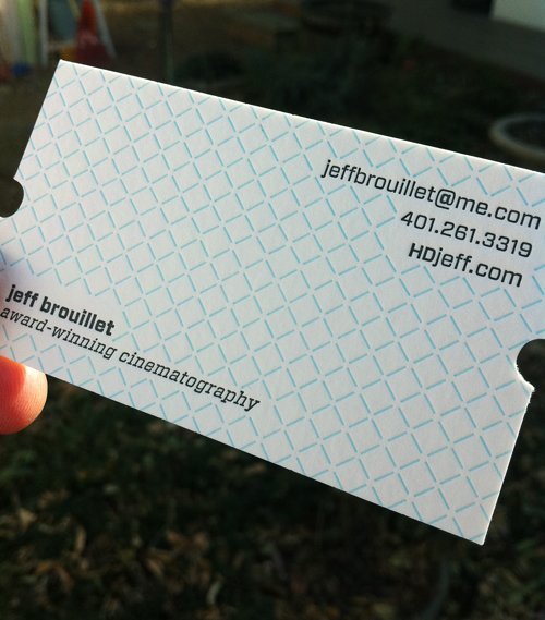 Letterpress Business Card - Jeff Brouillet