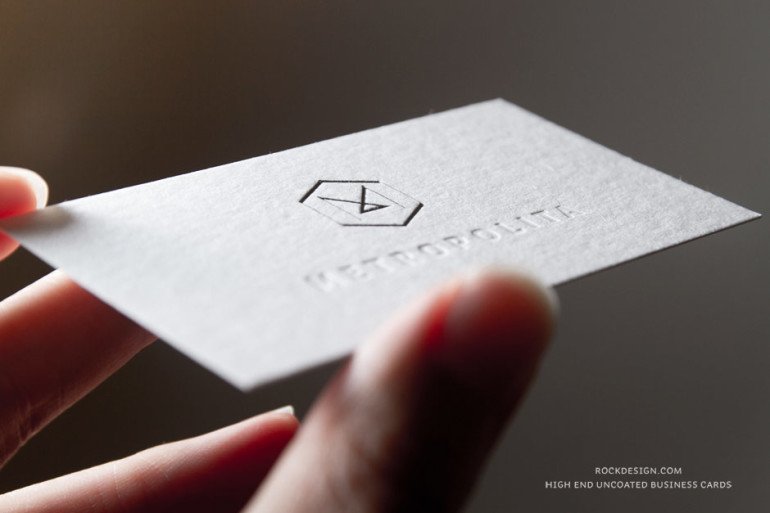 Uncoated Letterpress Business Card - Metropolita2