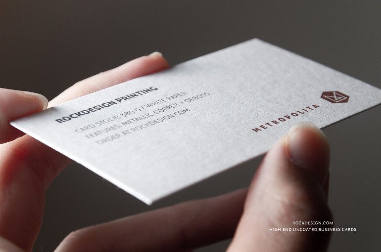 Uncoated Letterpress Business Card - Metropolita3