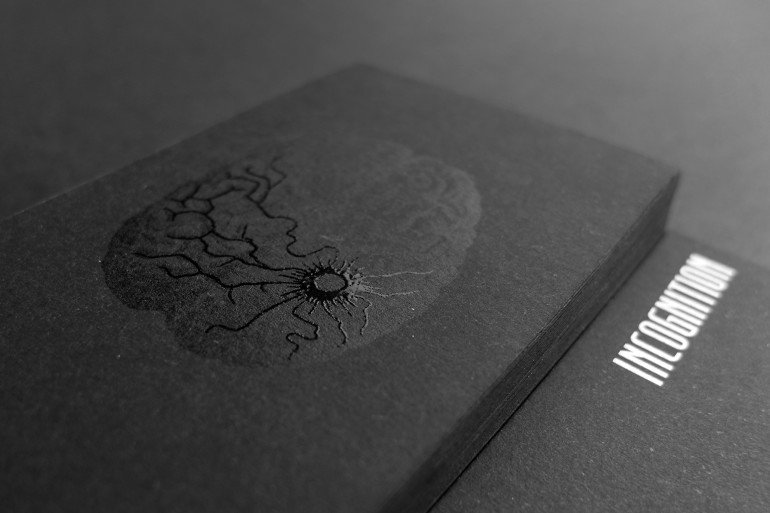Cool Black Spot UV Business Card - Incognition