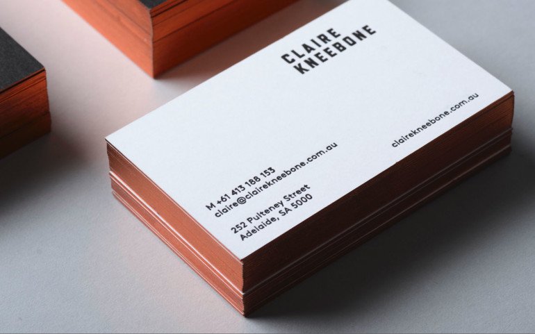 Cool Minimalistic Business Cards - Claire Kneebone Back