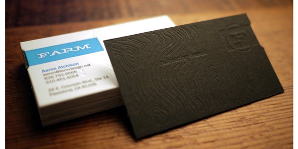 Cool Letterpress Business Cards - Farm