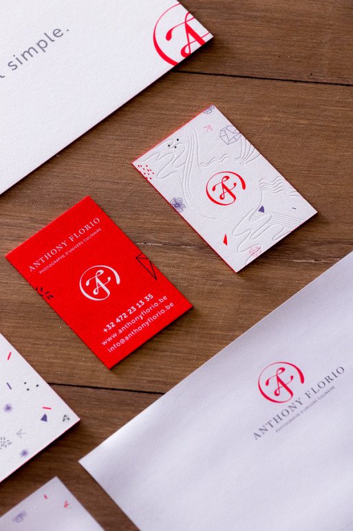 Creative Letterpress Business Card - Anthony Florio Identity