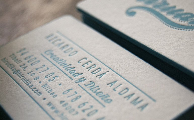 Creative Letterpress Business Cards - Hirudika 3