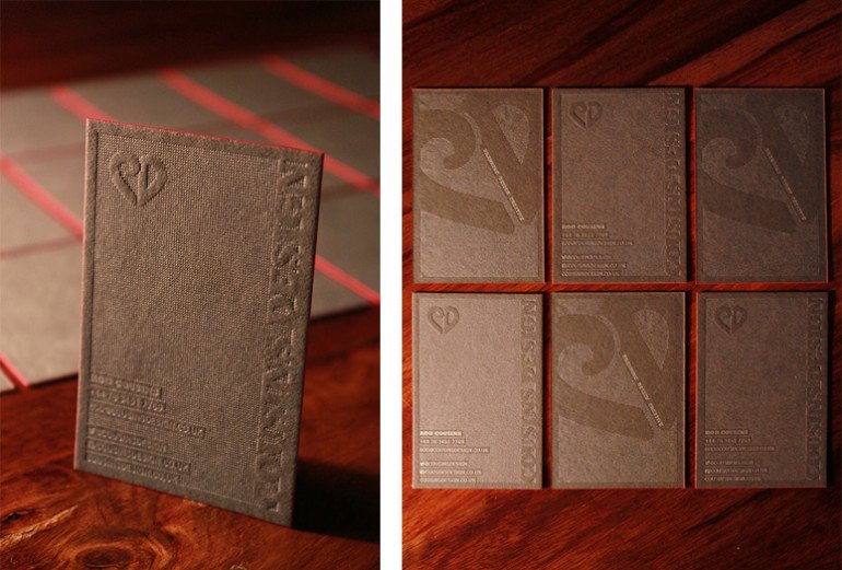 Letterpress Business Card - Cousins Design 4