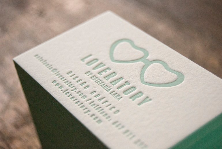Letterpress Business Cards - Loveratory