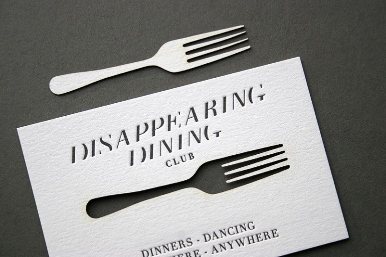 Unique Business Card - Disappearing Dining 2