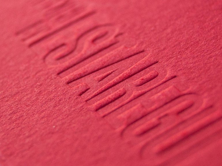 Cool Red Letterpress Business Cards - Directed by Estaregui2