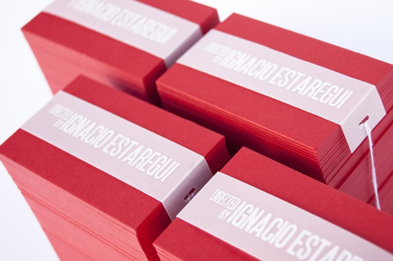 Cool Red Letterpress Business Cards - Directed by Estaregui4