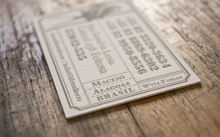 Letterpress Business Cards - Lifetrailer 3