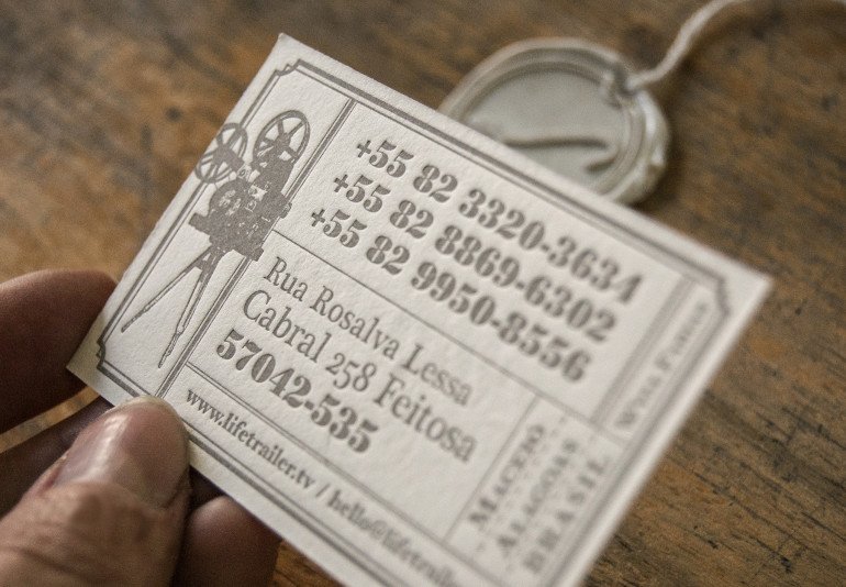 Letterpress Business Cards - Lifetrailer