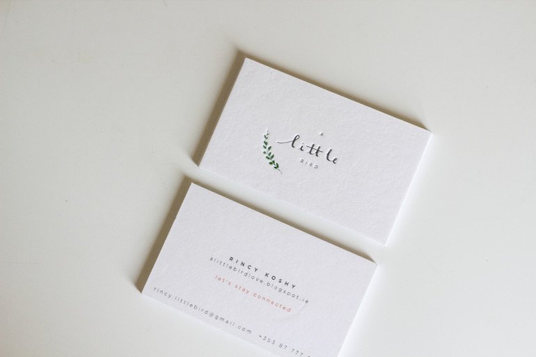 Minimalistic Business Cards - A Little Bird