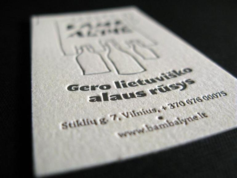 Unique Letterpress Business Cards - Bambalyne