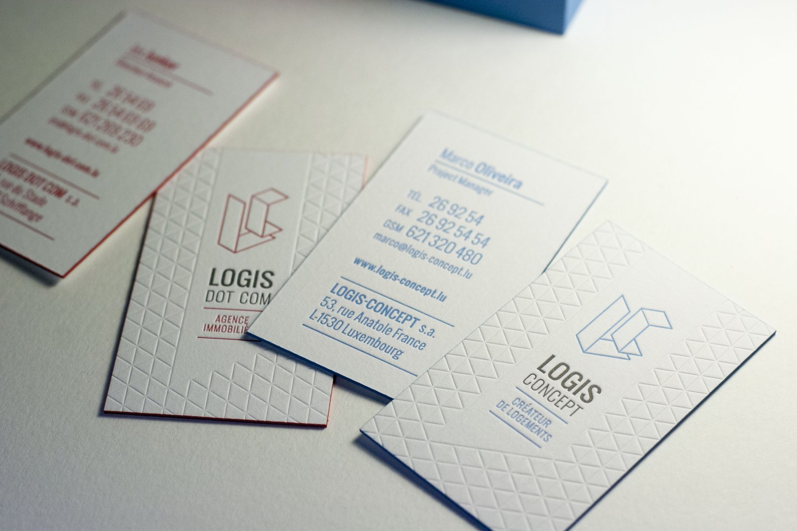 Cool Letterpress Business Cards - Logis Laid Out