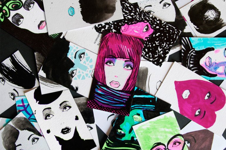 Unique Business Cards for a Makeup Artist and Hair Stylist